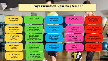 Programmation septembre - Activité gymnique