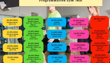 Programmation mai - Activité gymnique