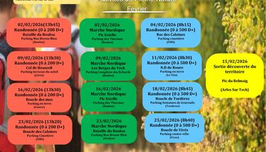 Programmation février - Activités de pleine nature