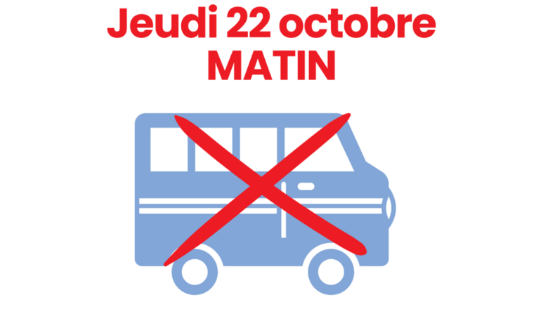 La navette municipale ne circulera pas ce matin jeudi 22 octobre.