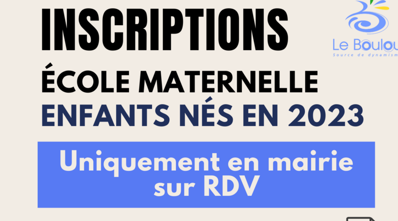 Inscriptions à l'école maternelle 