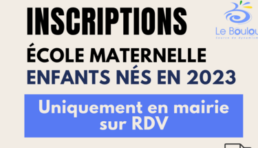 Inscriptions à l'école maternelle 