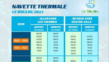 Horaires navette thermale 2023