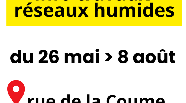 Travaux rue de la Coume et rue de la Valmanya du 26 mai au 8 août