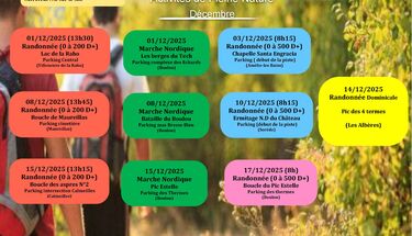 Programmation décembre - Activités de pleine nature