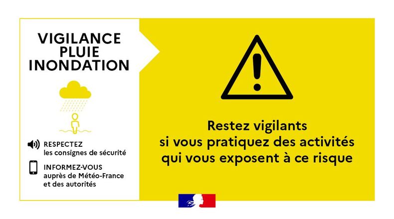 Vigilance jaune orage - pluie - inondation