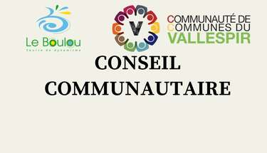 Prochain conseil communautaire