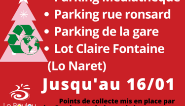 Points de collecte sapins de noël recyclage