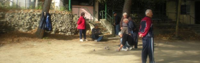 Partie de pétanque